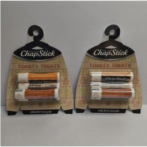 (2) ChapStick Toasty Treats‎ 4 Pack Lip Balm Warm Cinnamon Roll Gingerbread